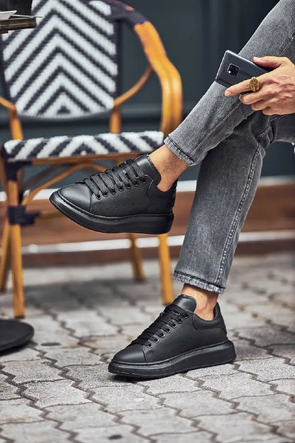 Brabion Tauris Black High Top Sneakers - Stylish Comfort for Every Occasion - BRABION