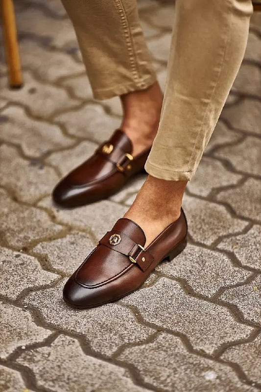 Brabion Levanzo Brown Penny Loafers - BRABION