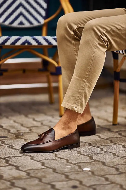 Brabion Levanzo Brown Tassel Loafers: Elevate Your Style - BRABION