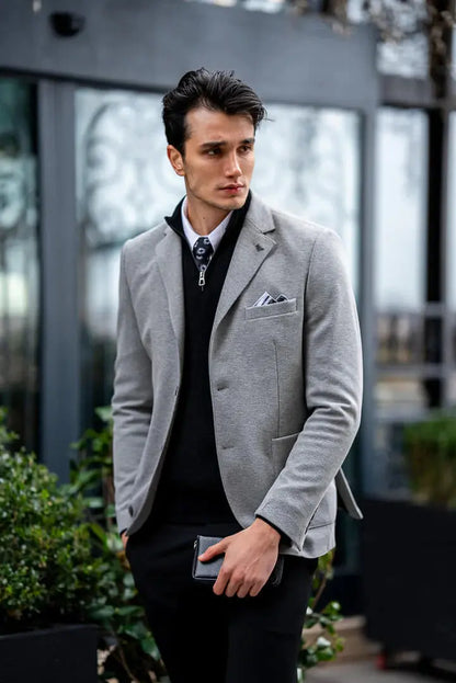 Brabion Gray Tailored Men's Jacket - BRABION