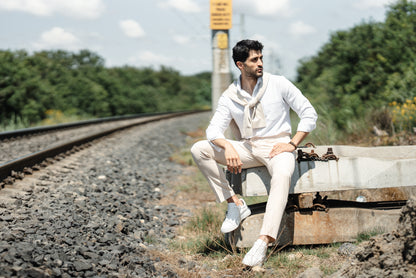 Brabion Santorini Beige Linen Shirt - BRABION