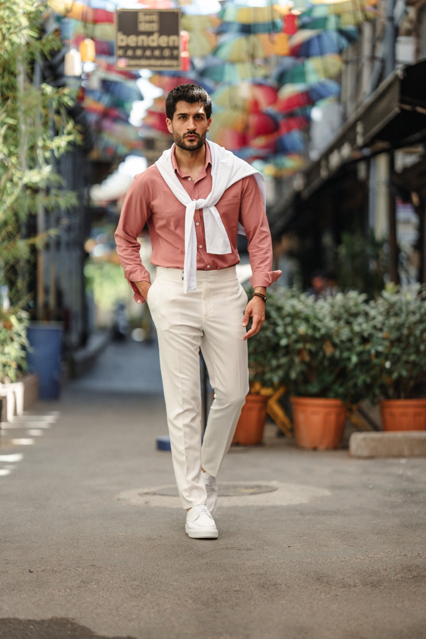 Brabion Tulum Pink Linen Shirt - BRABION