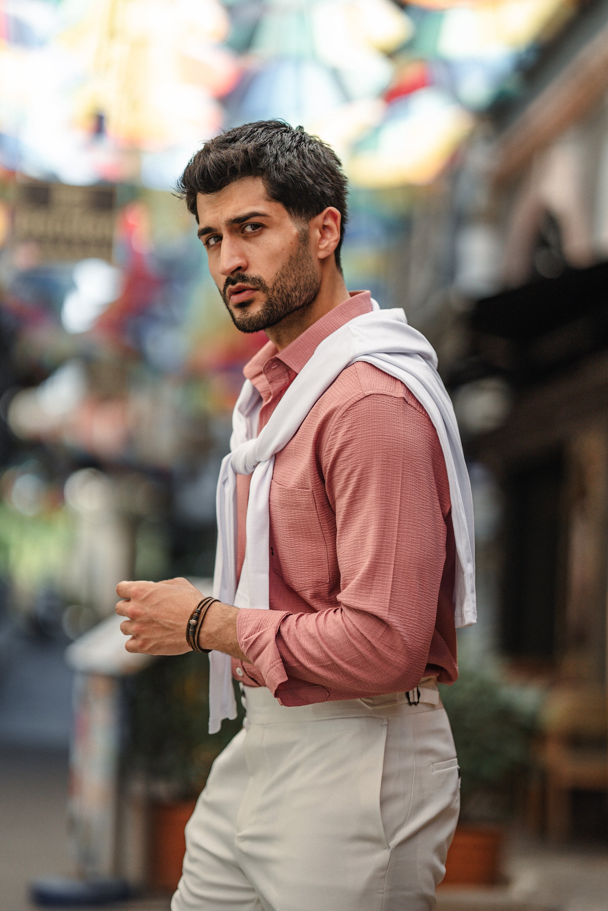 Brabion Tulum Pink Linen Shirt - BRABION