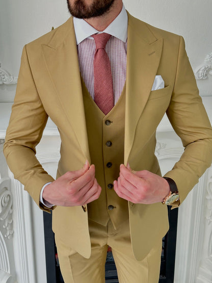 Camel Slim-Fit Suit 3-Piece VIOSSI