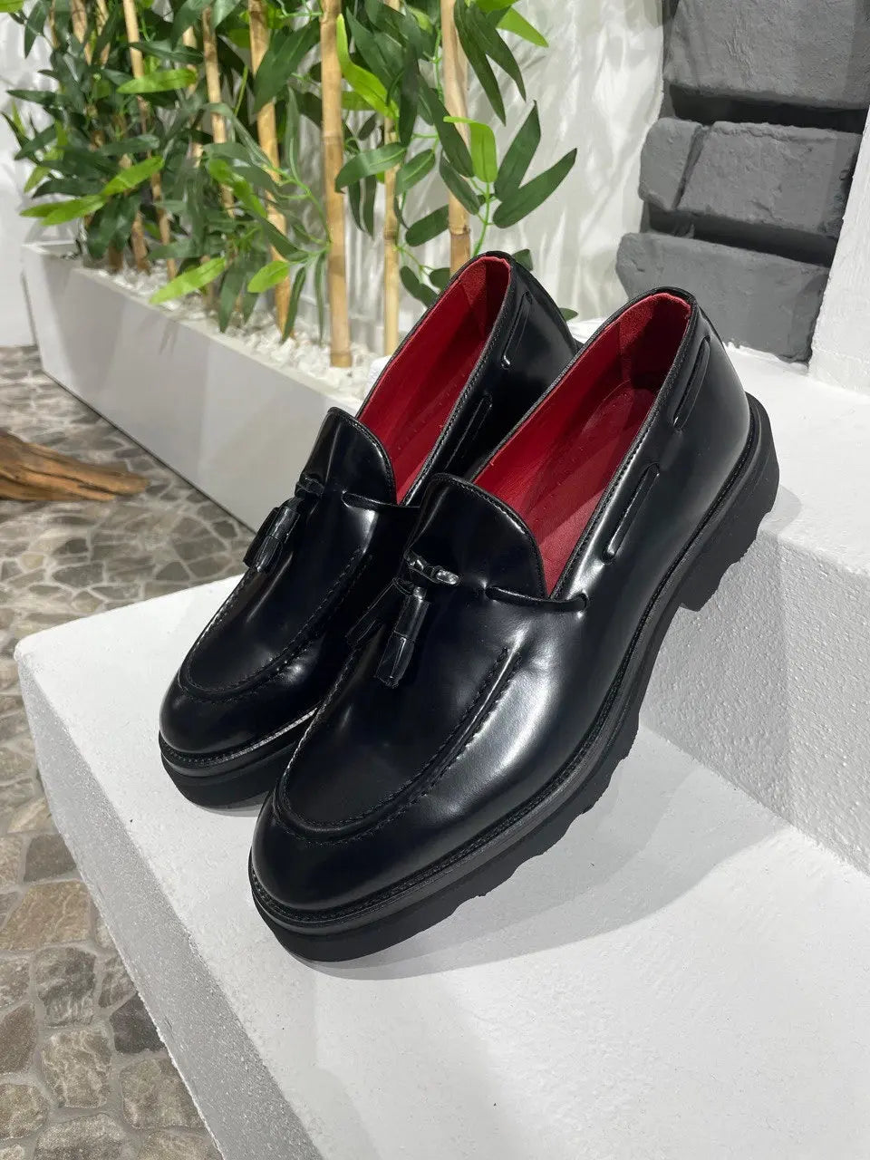 Brabion Belton Black Leather Loafers - BRABION