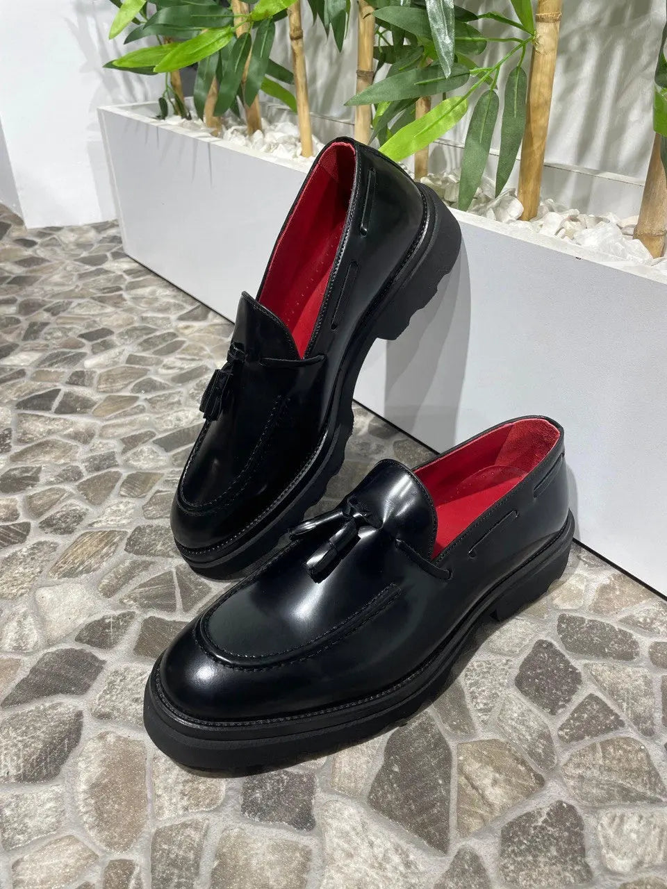 Brabion Belton Black Leather Loafers - BRABION