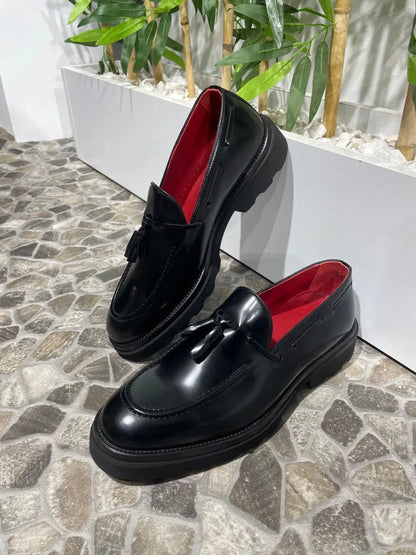 Brabion Belton Black Leather Loafers - BRABION