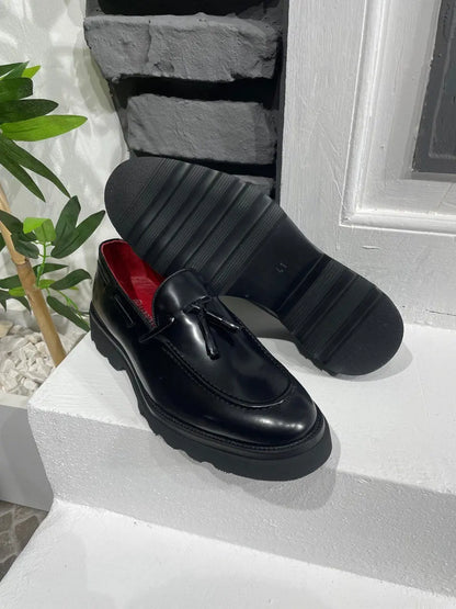 Brabion Belton Black Leather Loafers - BRABION