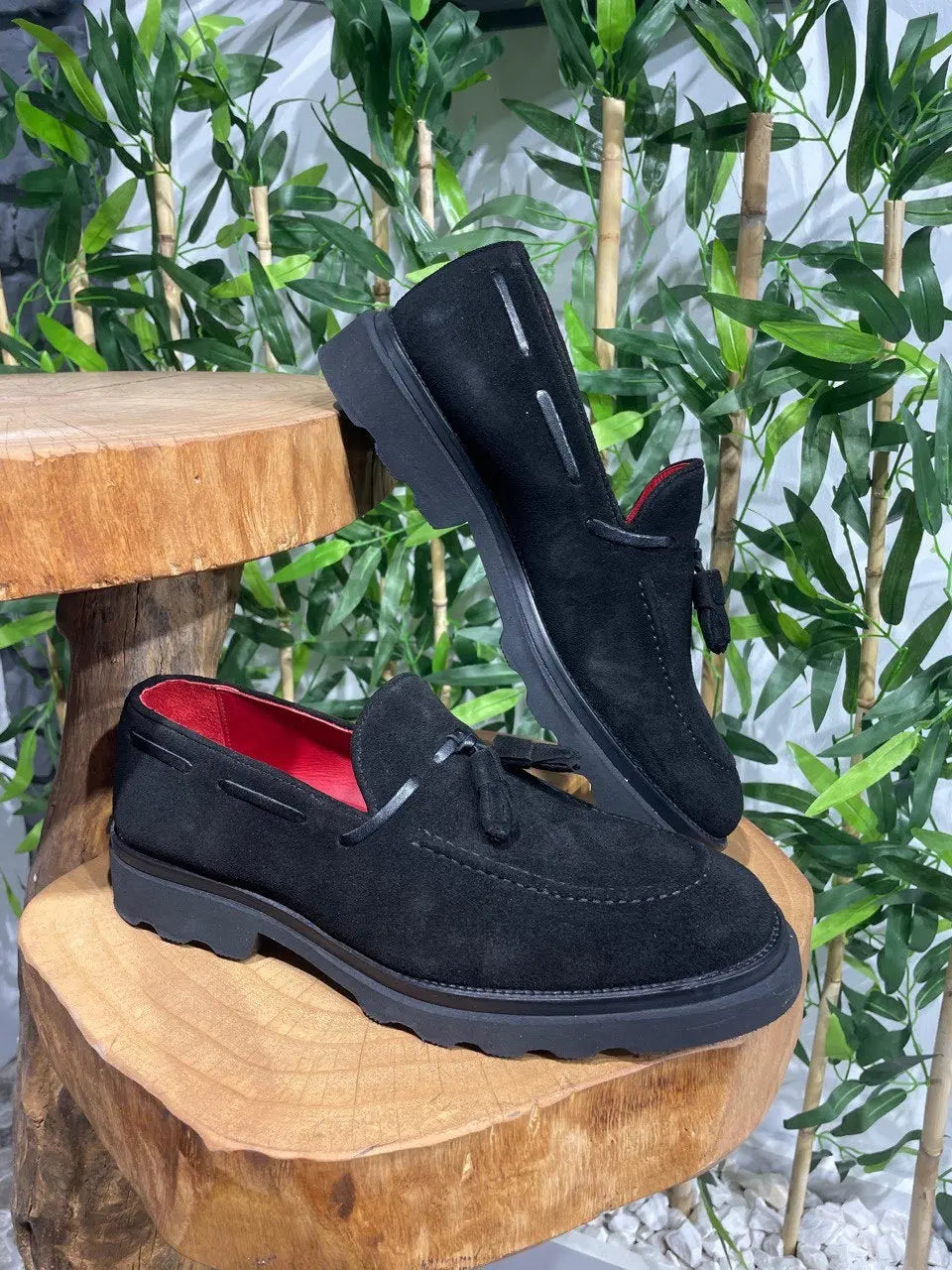 Brabion Belton Black Suede Leather Loafers - Stylish Comfort for Every Occasion - BRABION
