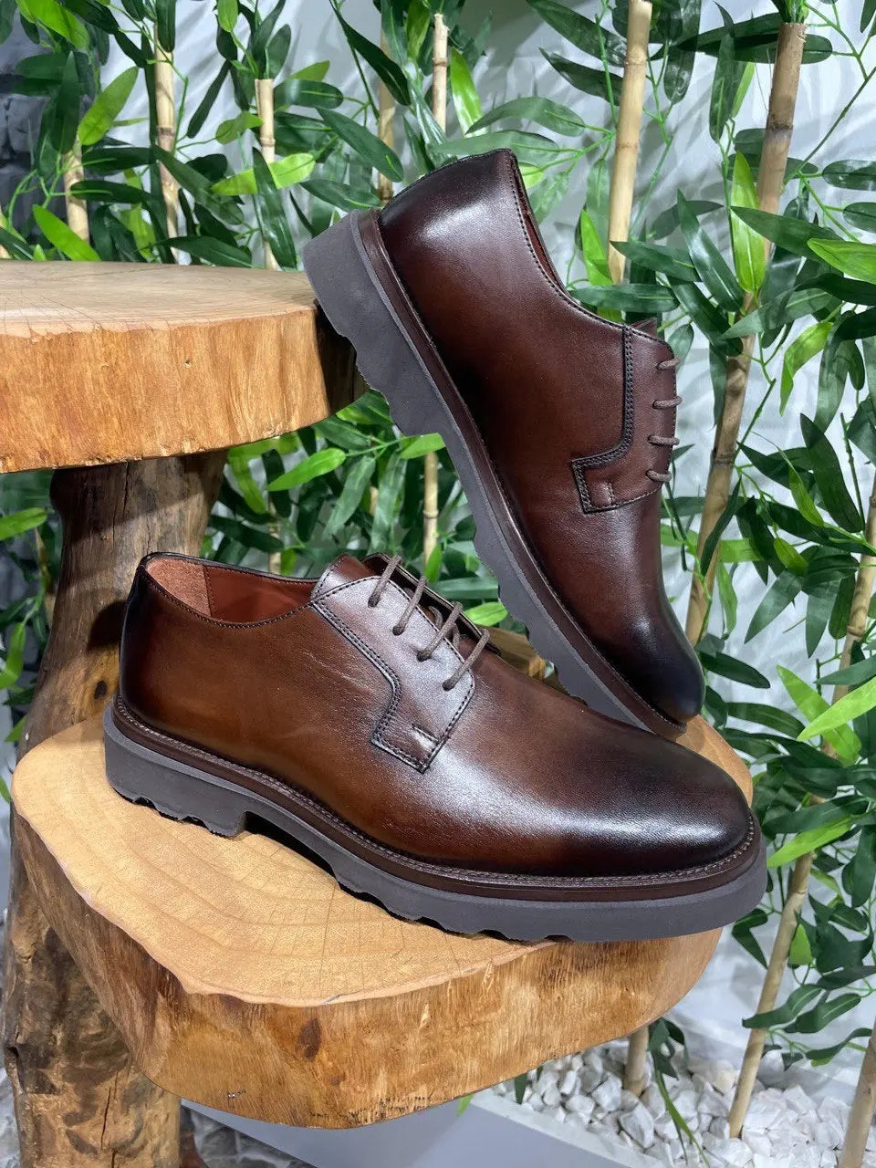 Brabion Belton Brown Leather Shoes - BRABION