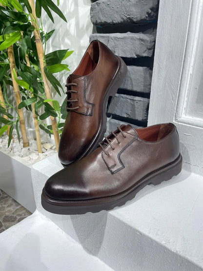 Brabion Belton Brown Leather Shoes - BRABION