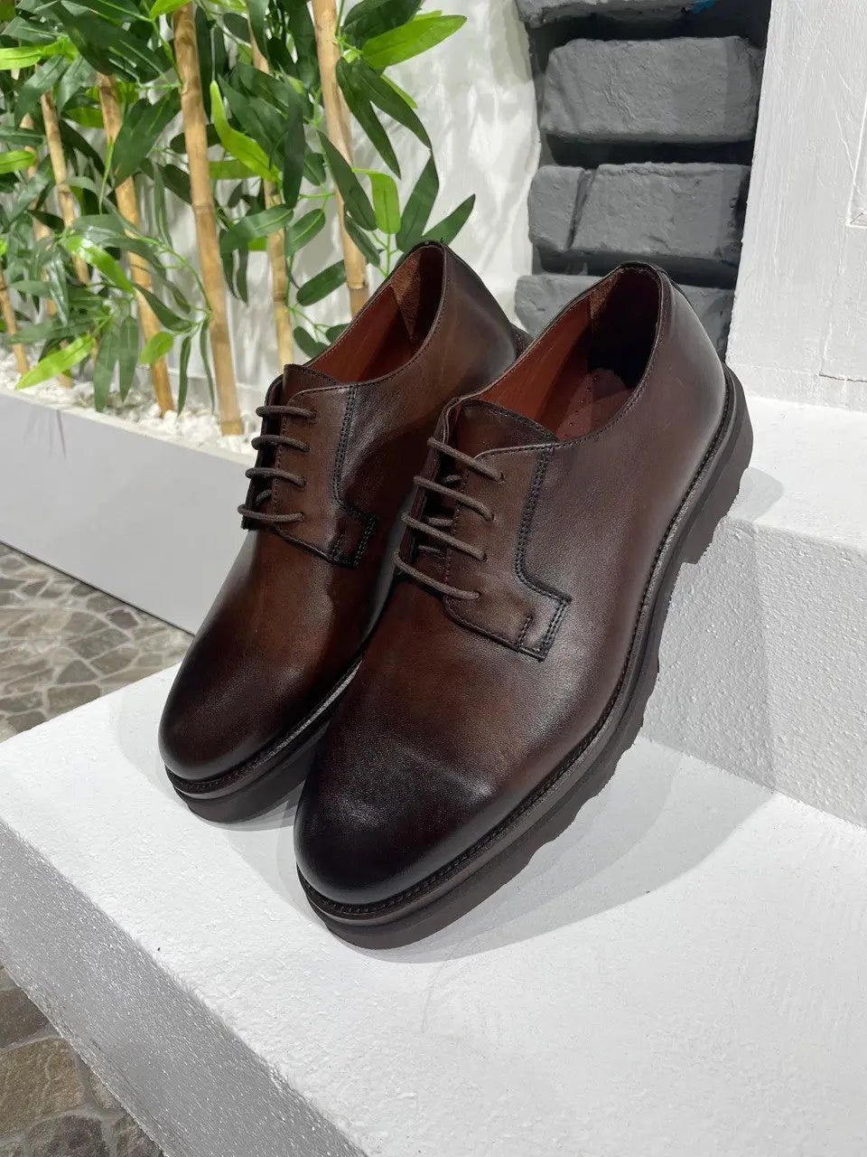 Brabion Belton Brown Leather Shoes - BRABION