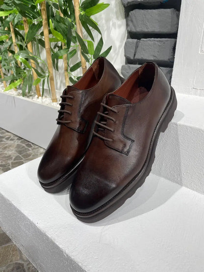 Brabion Belton Brown Leather Shoes - BRABION