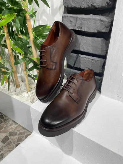 Brabion Belton Brown Leather Shoes - BRABION