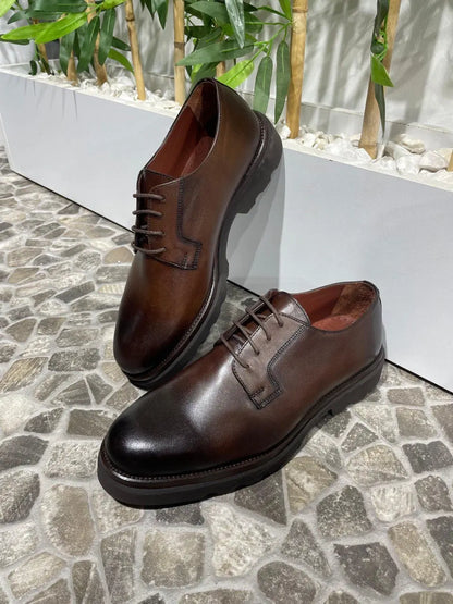 Brabion Belton Brown Leather Shoes - BRABION