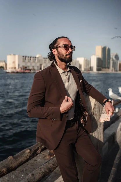 The Archivist Suit – Brown Summer Suit for Men - BRABION