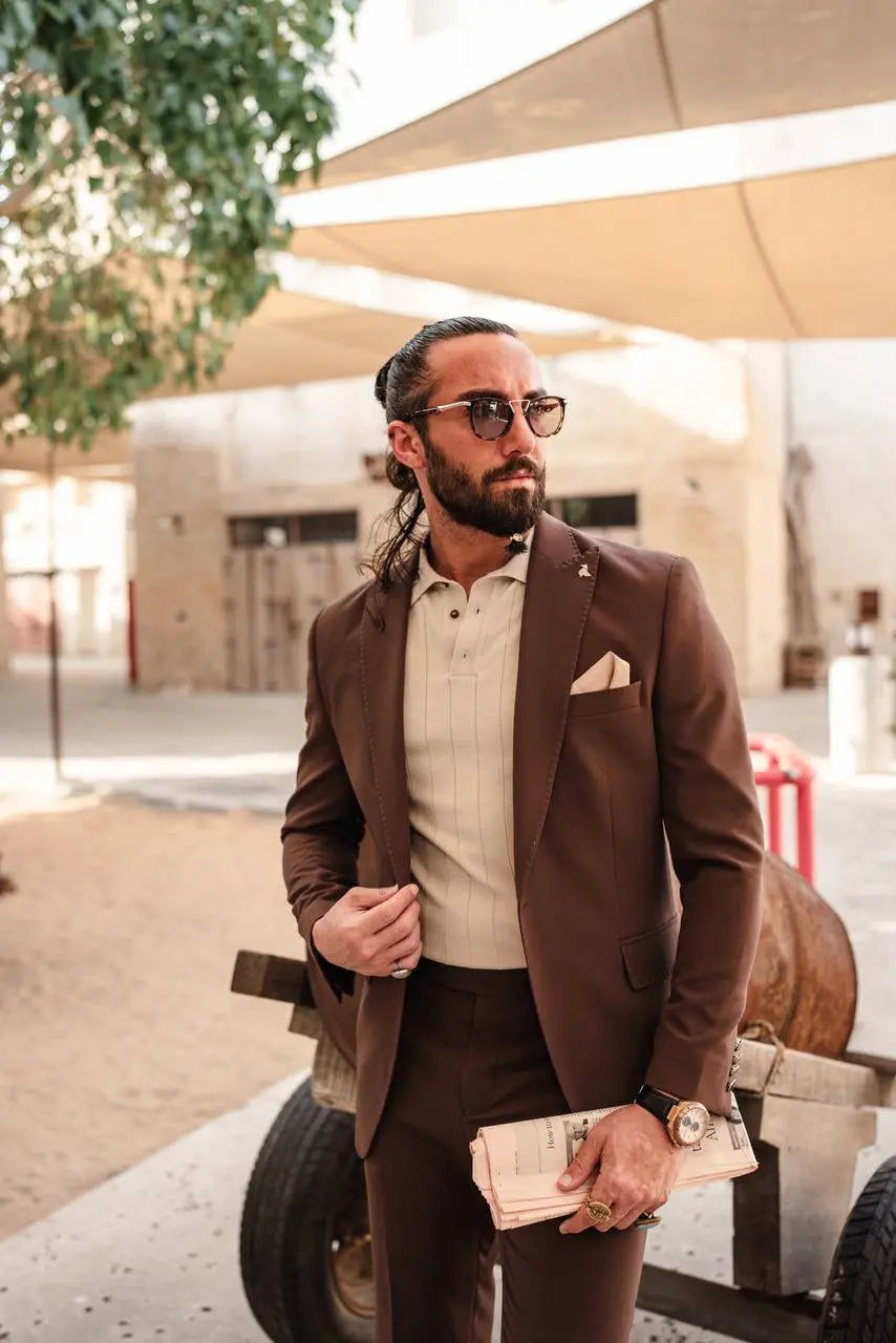 The Archivist Suit – Brown Summer Suit for Men - BRABION