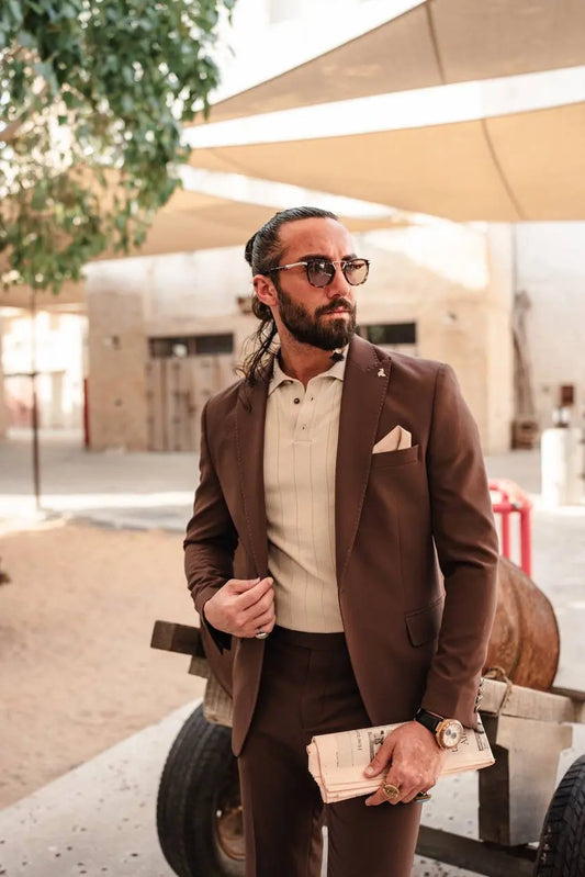 The Archivist Suit – Brown Summer Suit for Men - BRABION