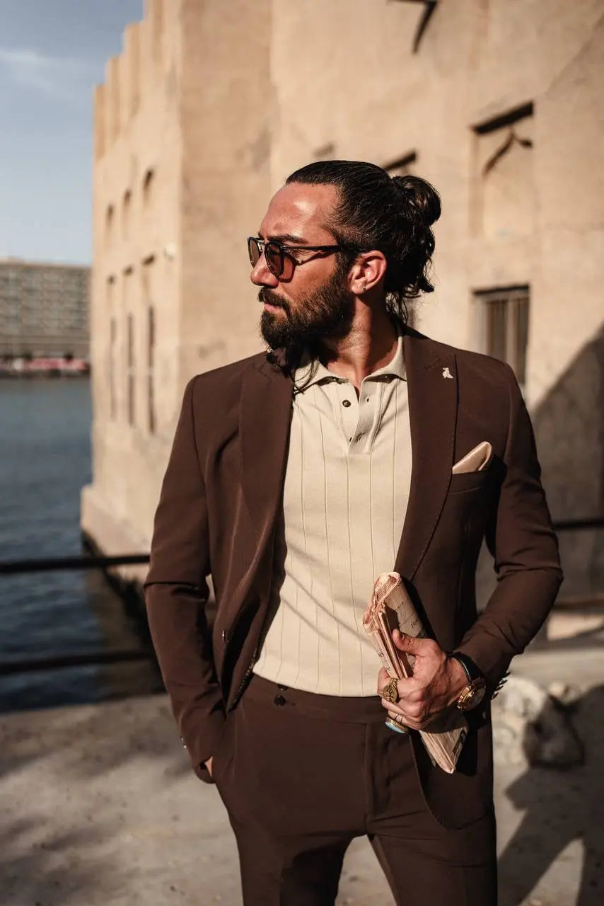 The Archivist Suit – Brown Summer Suit for Men - BRABION