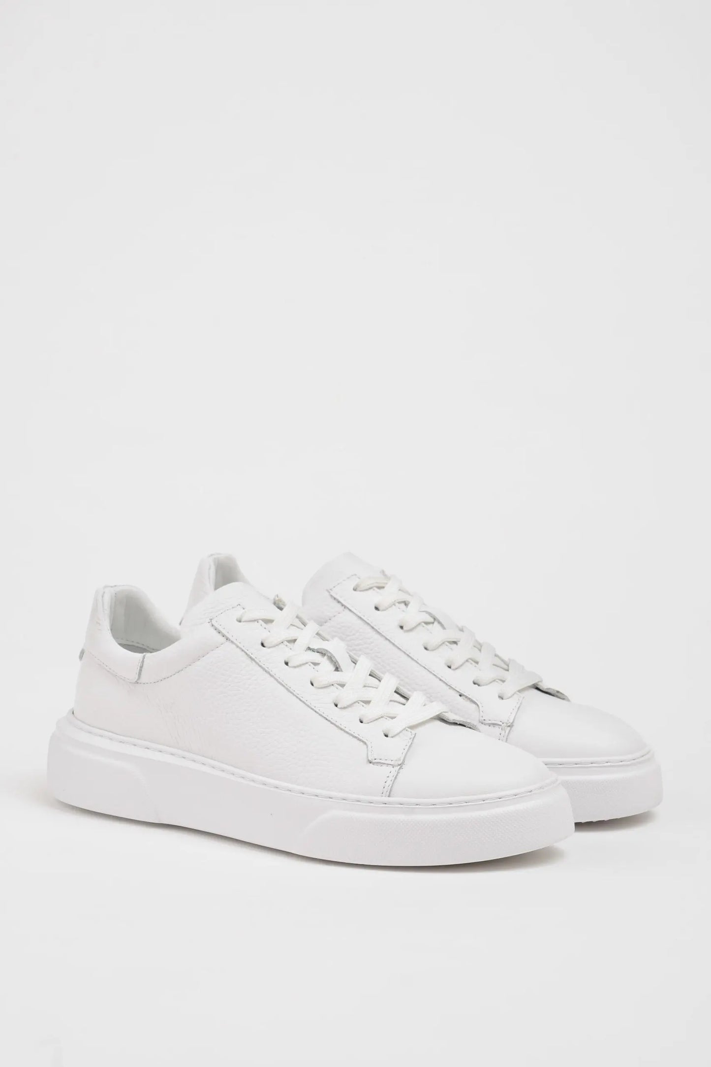 Maison White Leather Sneakers with Pool Sole - BRABION
