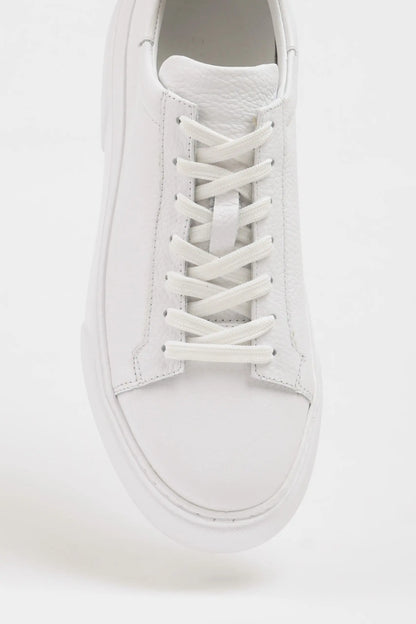 Maison White Leather Sneakers with Pool Sole - BRABION