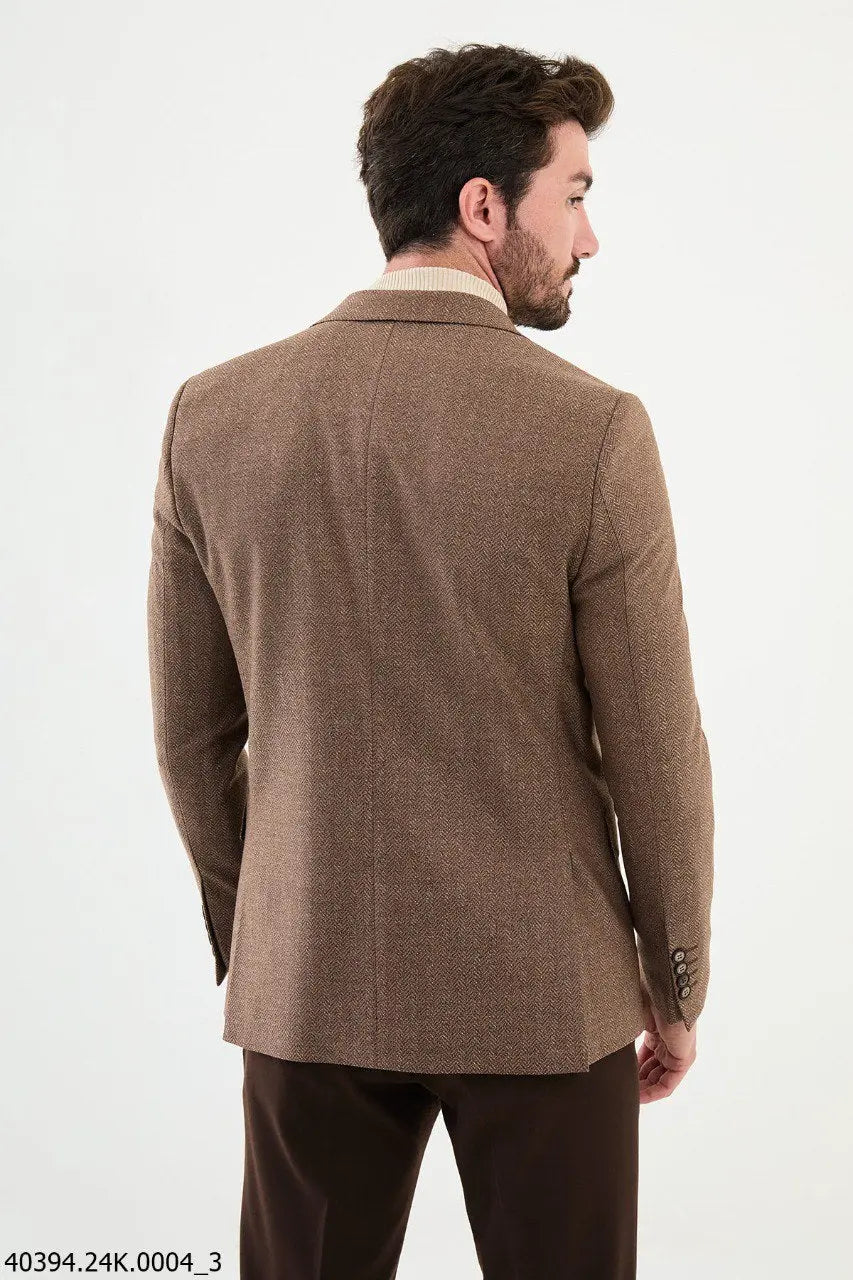 Brabion James Brown Slim Fit Notch Lapel Blazer - BRABION