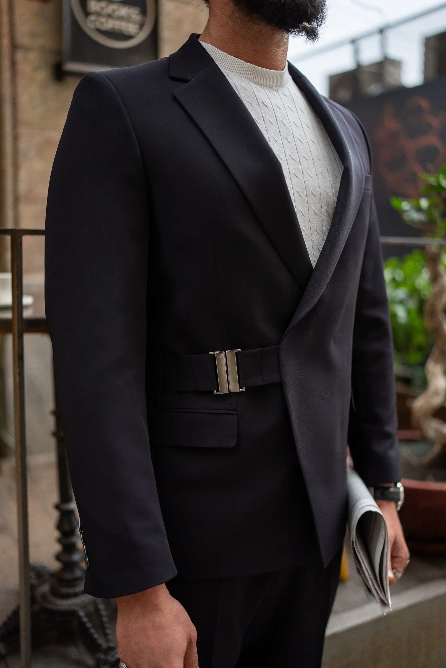 The Axis Suit – Black Modern Summer Suit - BRABION