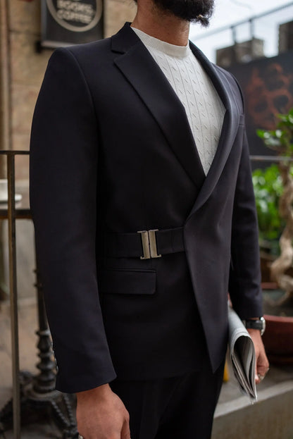 The Axis Suit – Black Modern Summer Suit - BRABION