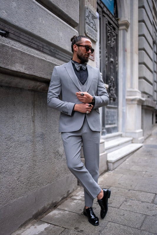 Brabion Gray 3 Piece Suit for Modern Men - BRABION