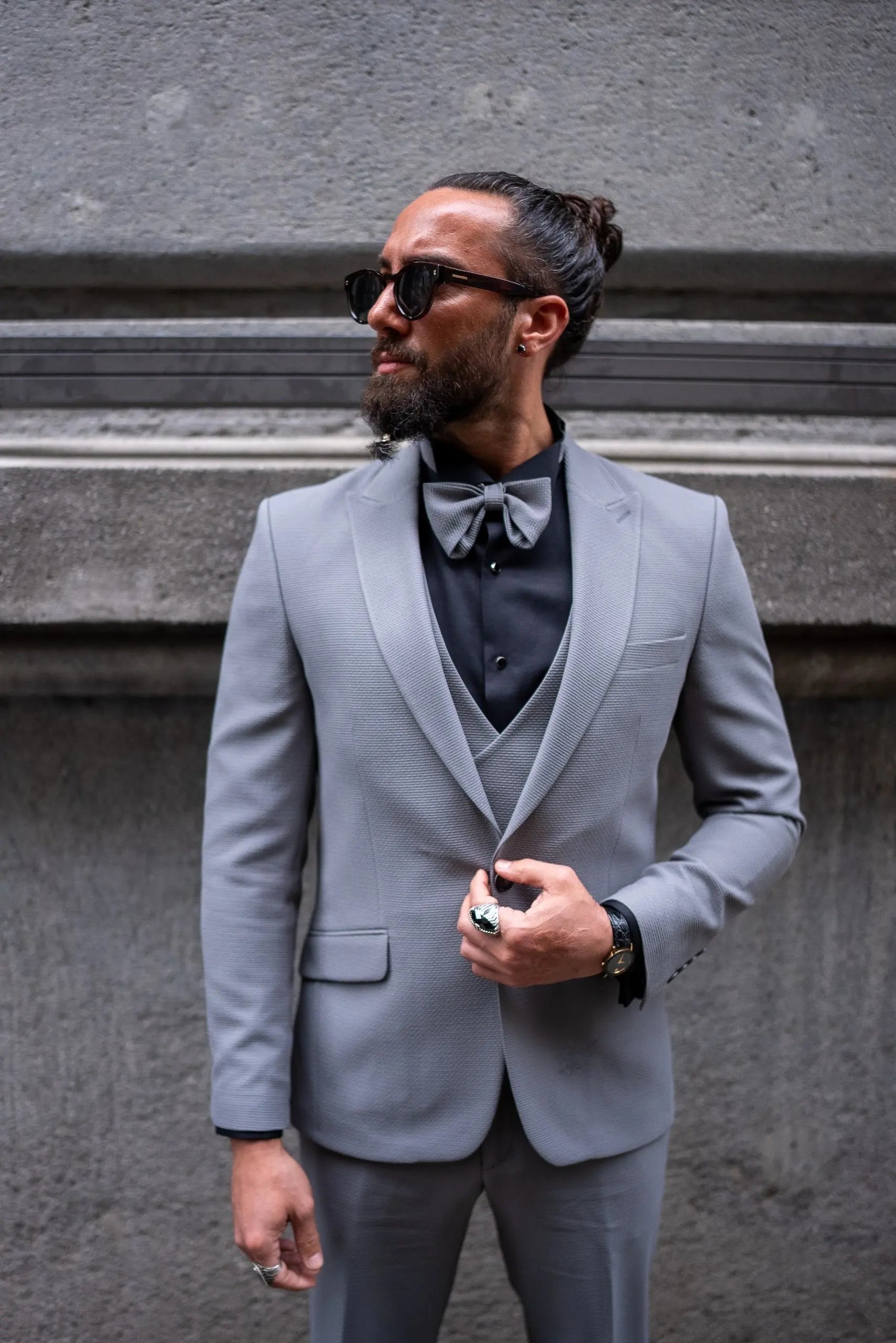 Brabion Gray 3 Piece Suit for Modern Men - BRABION