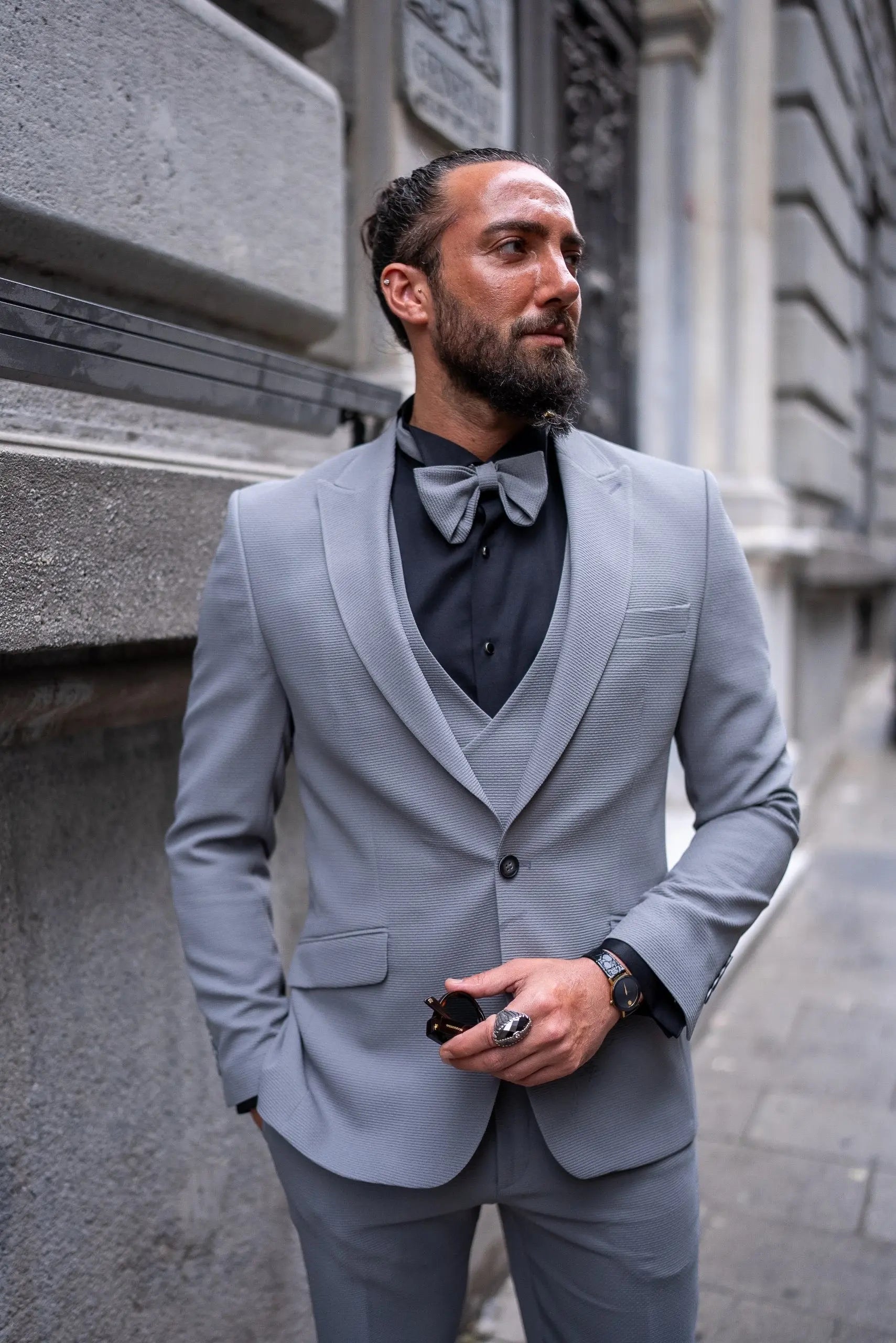 Brabion Gray 3 Piece Suit for Modern Men - BRABION