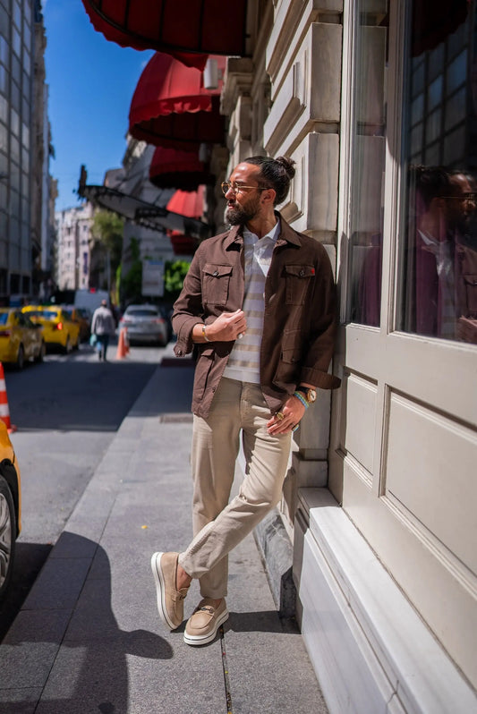 Brabion Brown Safari Men's Jacket - BRABION