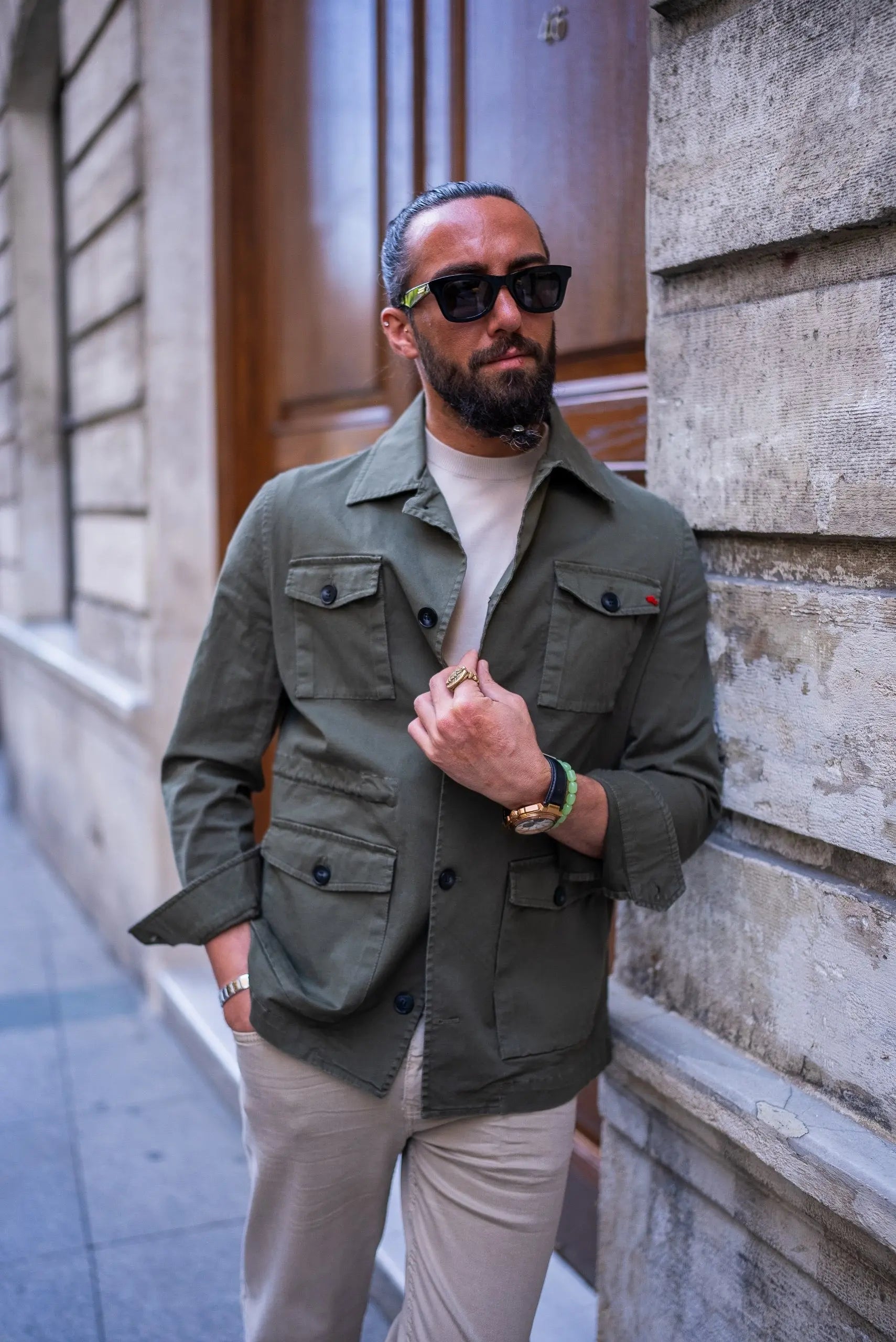 Brabion Khaki Safari Men's Jacket - BRABION