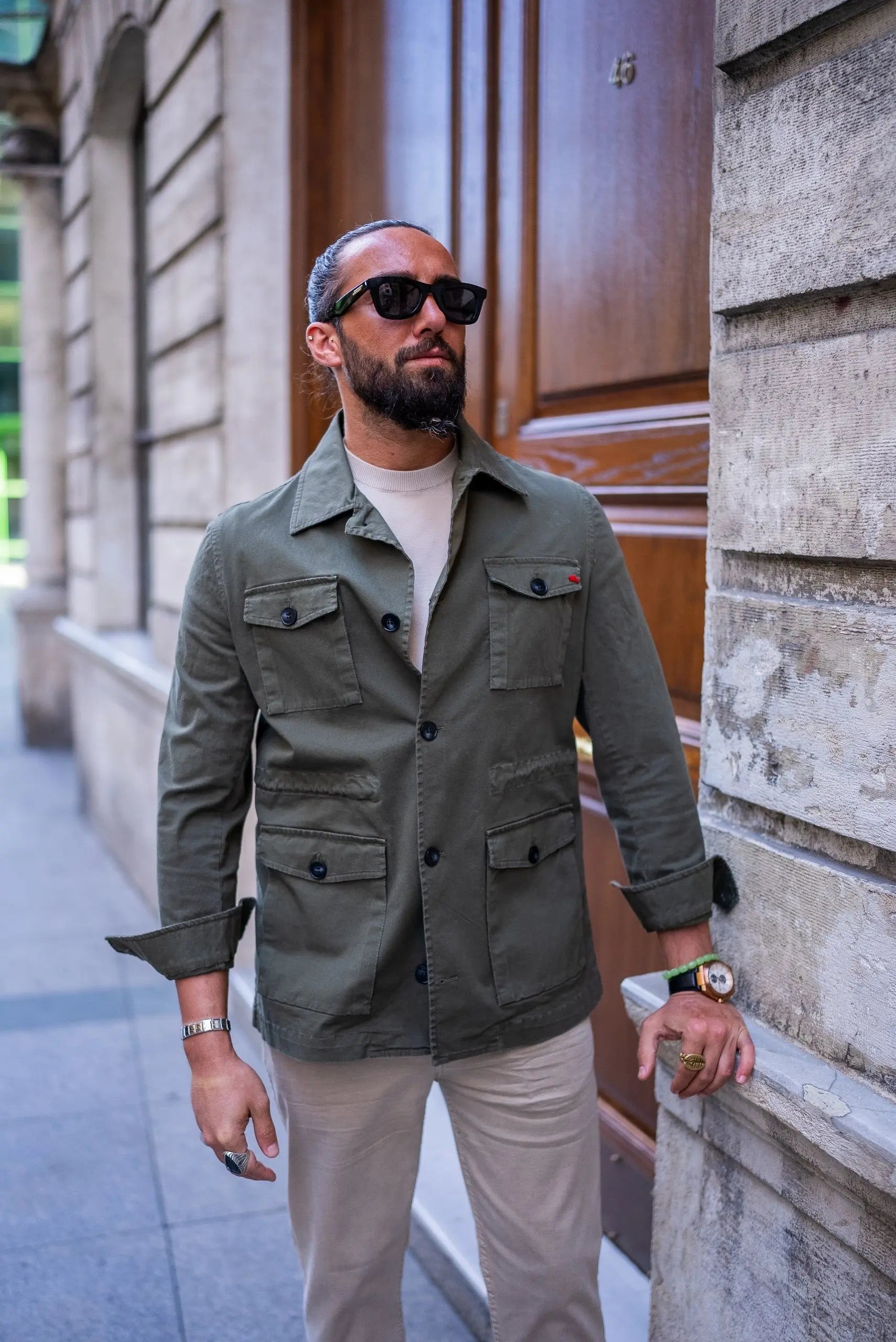 Brabion Khaki Safari Men's Jacket - BRABION