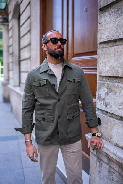 Brabion Khaki Safari Men's Jacket - BRABION