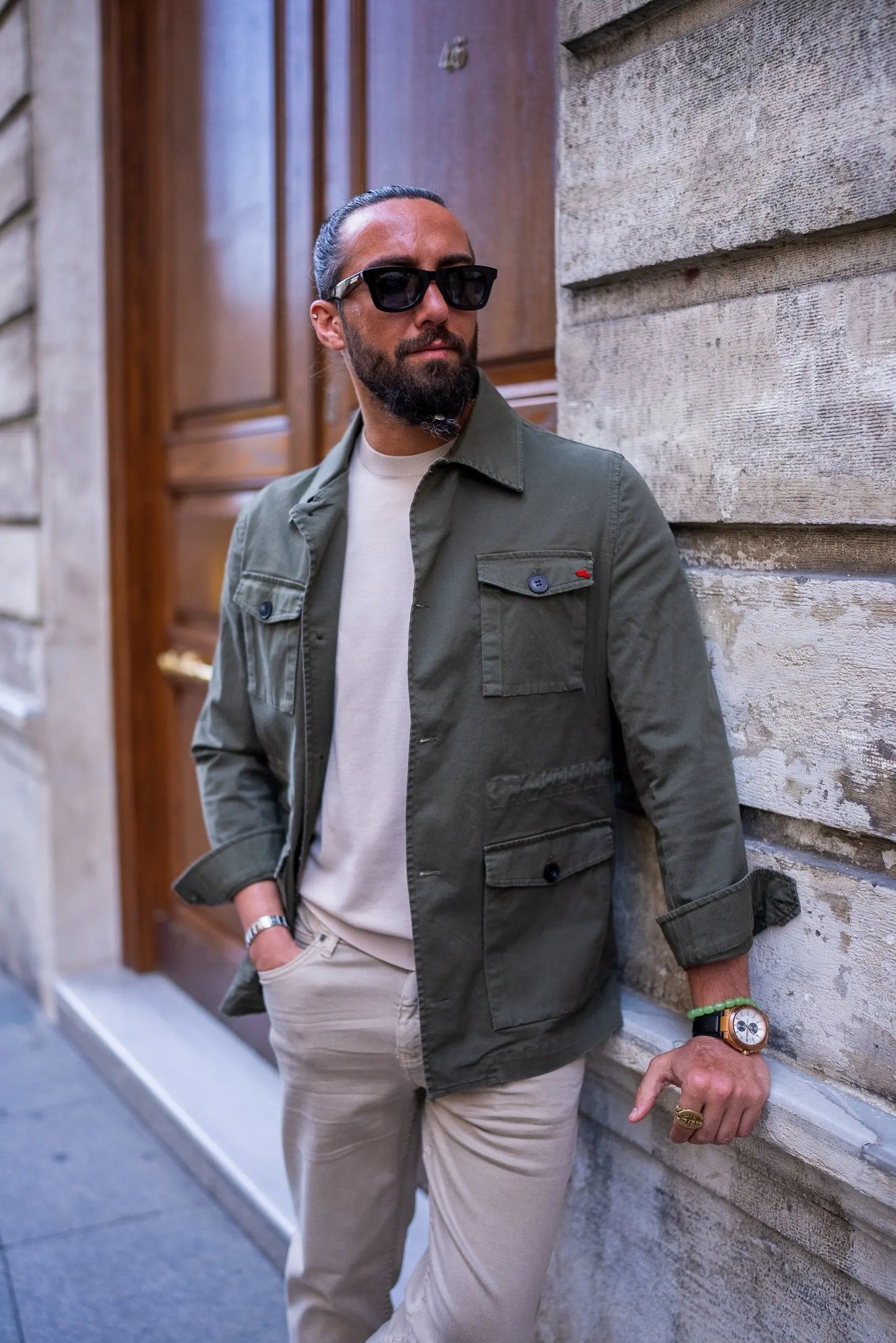 Brabion Khaki Safari Men's Jacket - BRABION