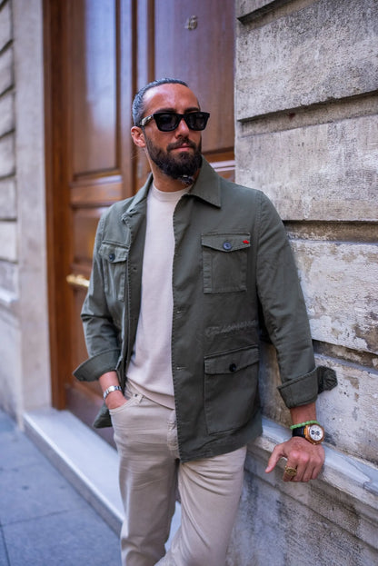 Brabion Khaki Safari Men's Jacket - BRABION