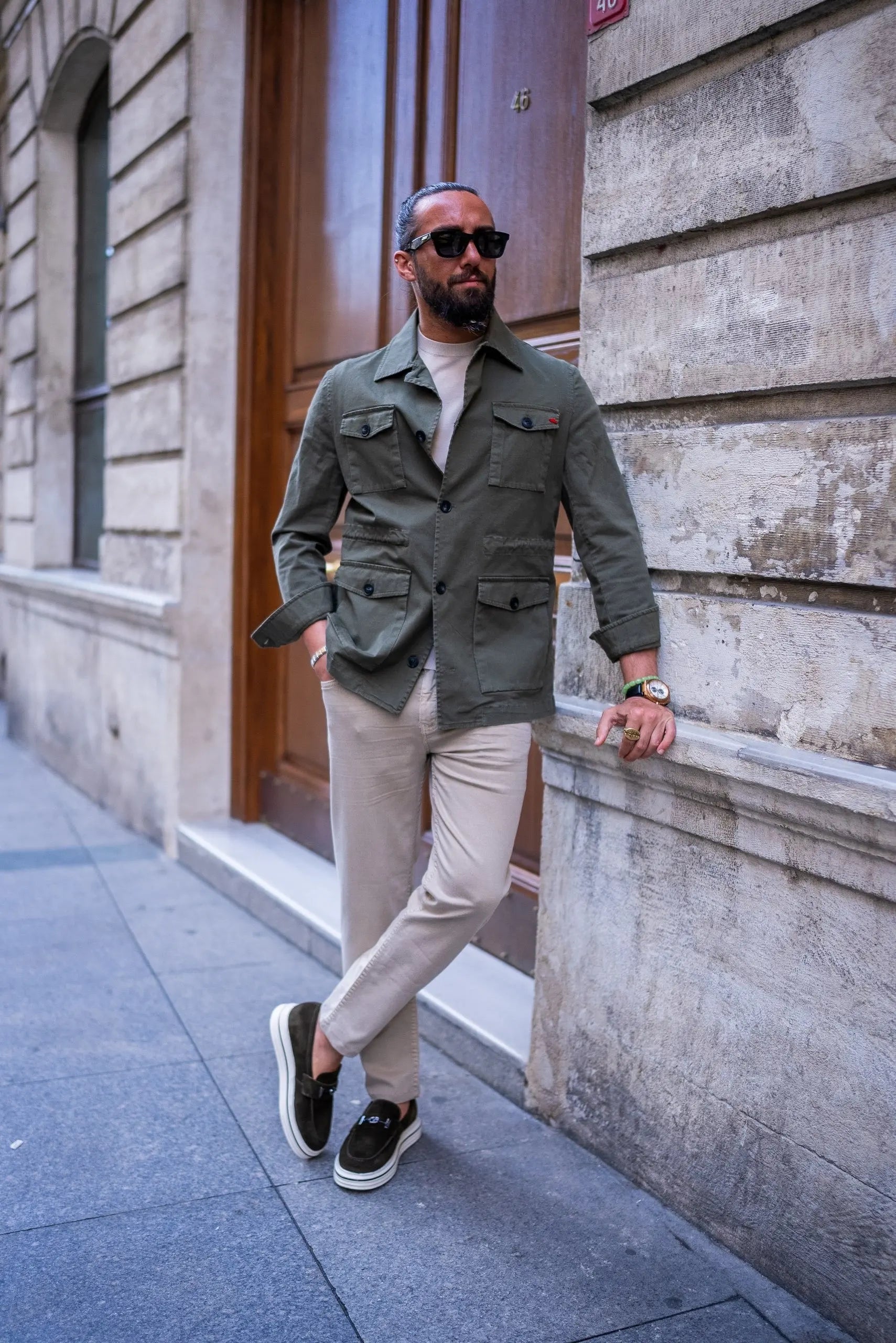 Brabion Khaki Safari Men's Jacket - BRABION