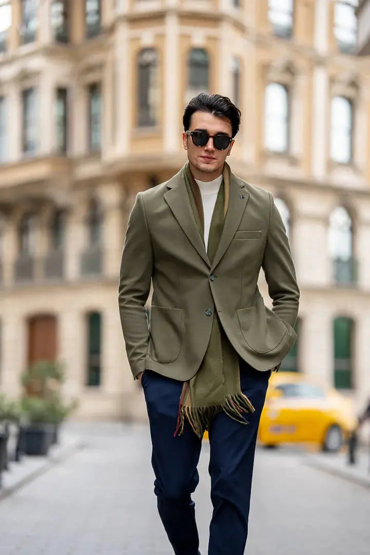 Brabion Khaki Tailored Men's Jacket - BRABION
