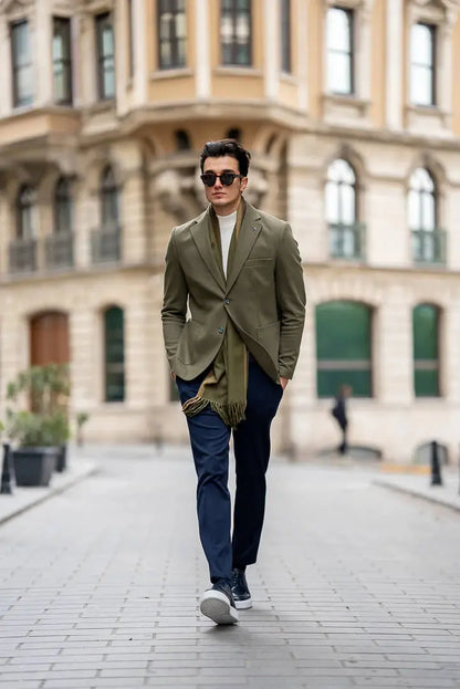 Brabion Khaki Tailored Men's Jacket - BRABION