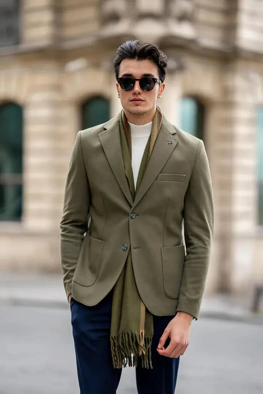 Brabion Khaki Tailored Men's Jacket - BRABION