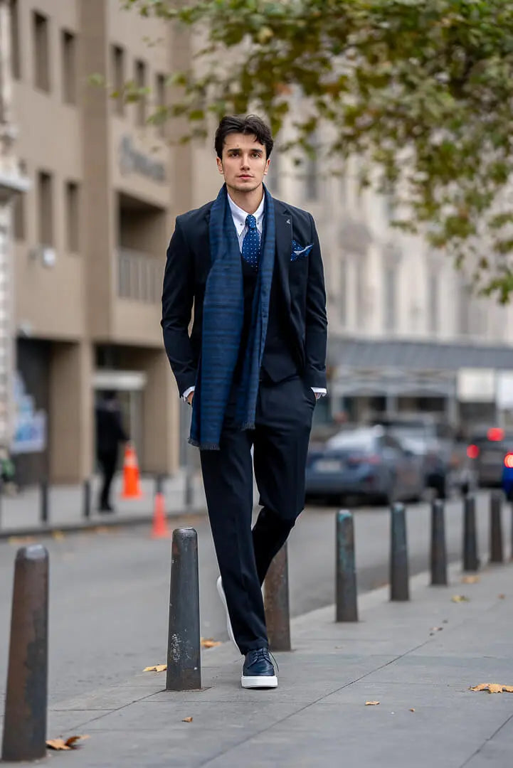 Brabion Navy Blue Premium Men's Suit brabion