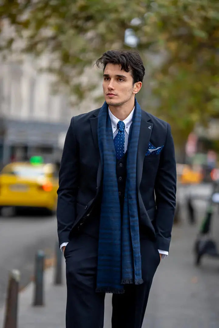 Brabion Navy Blue Premium Men's Suit brabion