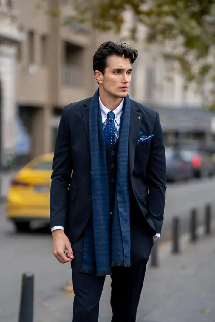 Brabion Navy Blue Premium Men's Suit brabion