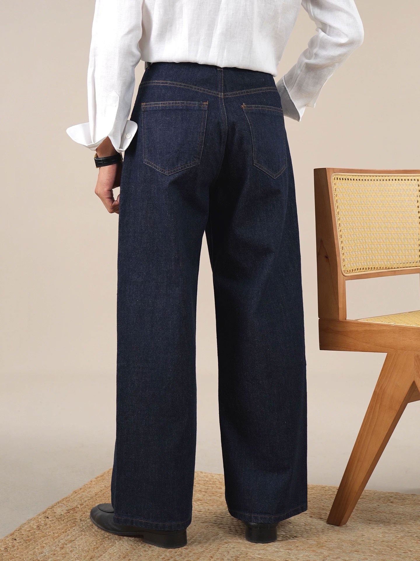 Men’s Vintage High-Waist Jeans — Relaxed Fit - BRABION