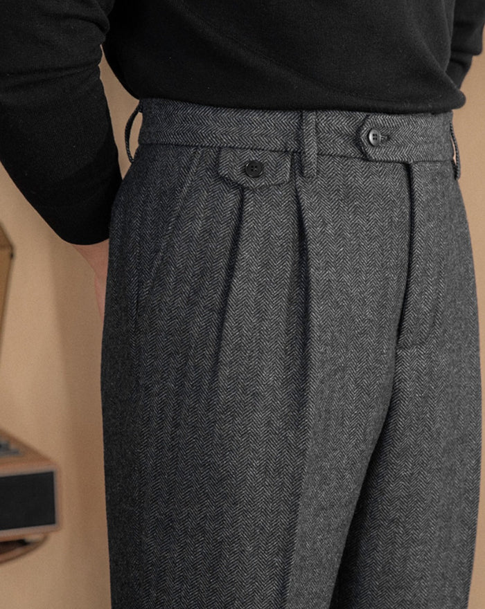 Herringbone Tailoring Pants - BRABION