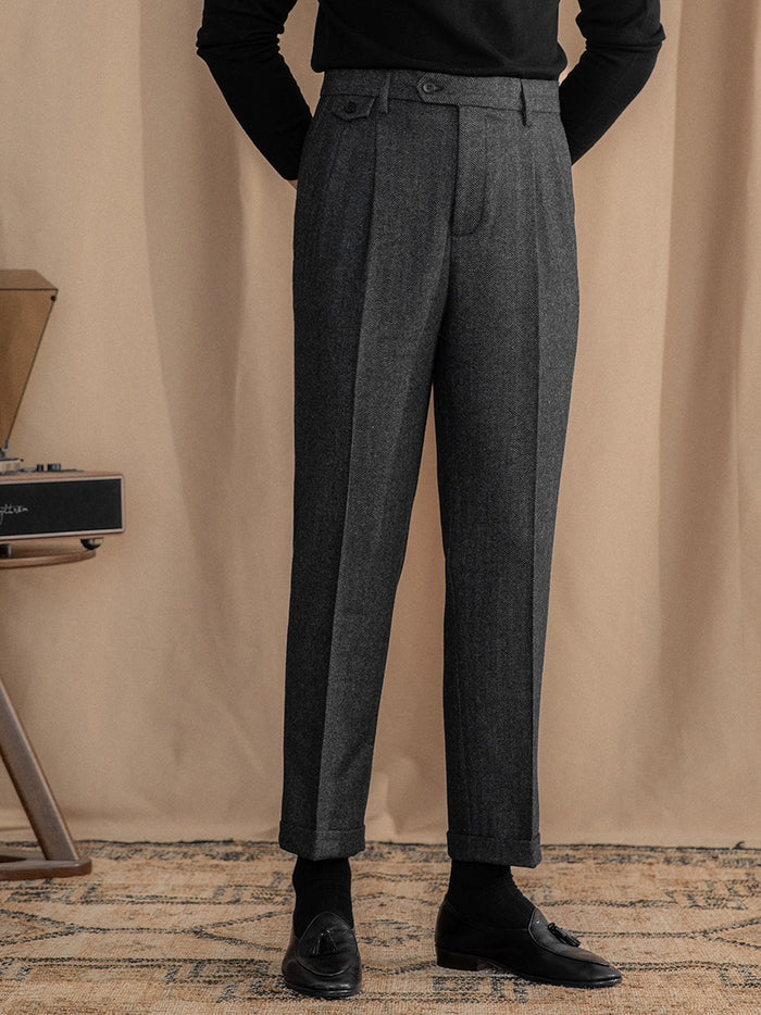 Herringbone Tailoring Pants - BRABION
