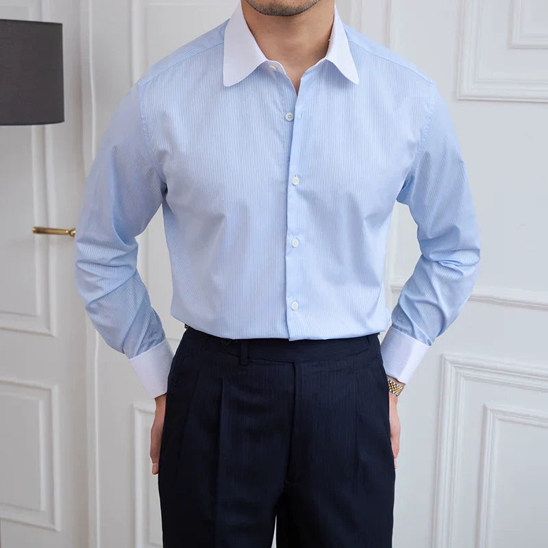 French Blue Cuff Shirt - BRABION
