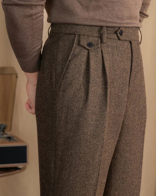 Herringbone Tailoring Pants - BRABION