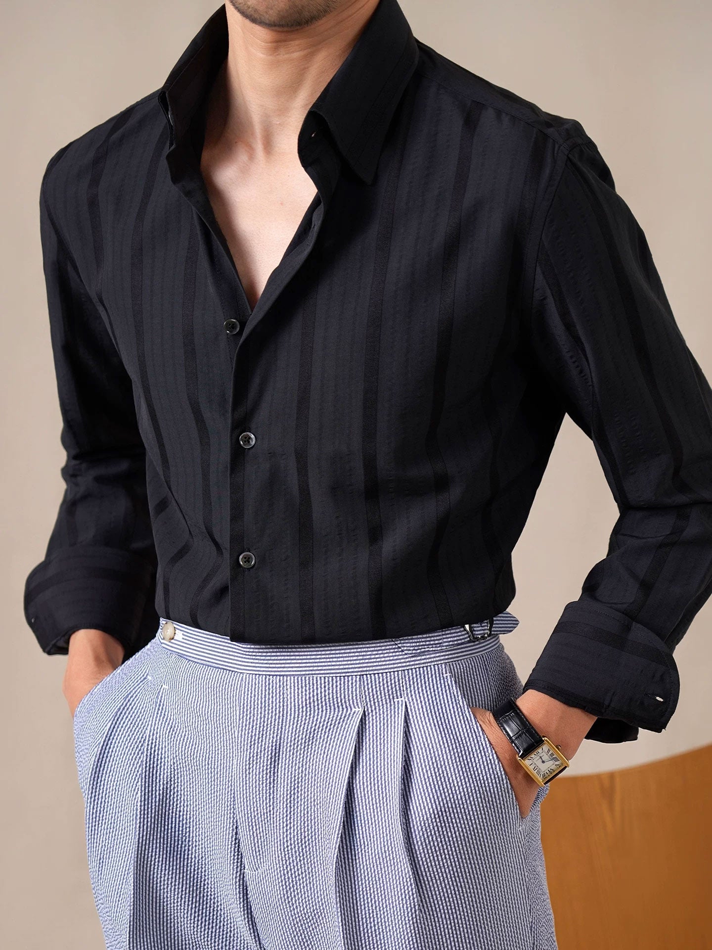 Men’s Seersucker Dress Shirt - BRABION